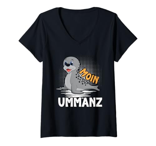 Damen Insel Ummanz Moin UMMANZ Ostsee Urlaub Lustig Ummanz T-Shirt mit V-Ausschnitt von Ummanz Geschenk Ostsee Shirt Ummanz Souvenier