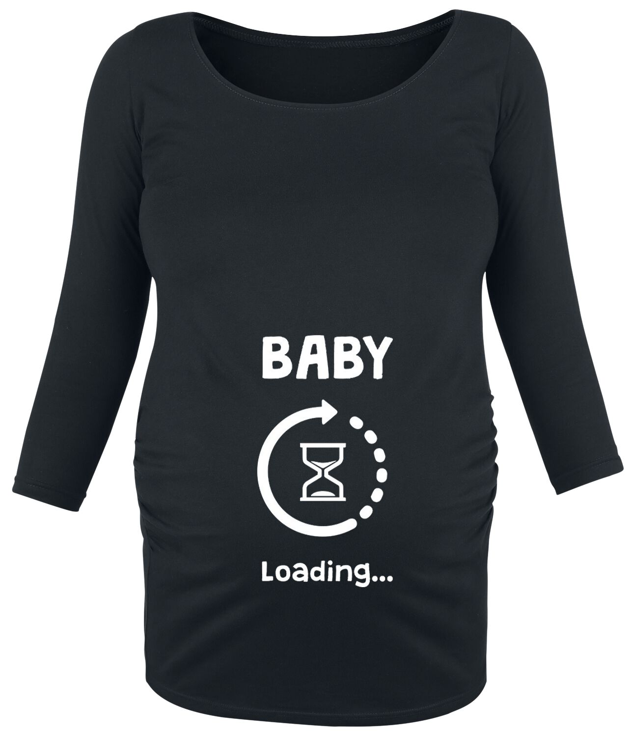 Umstandsmode Baby Loading Langarmshirt schwarz in XL von Umstandsmode