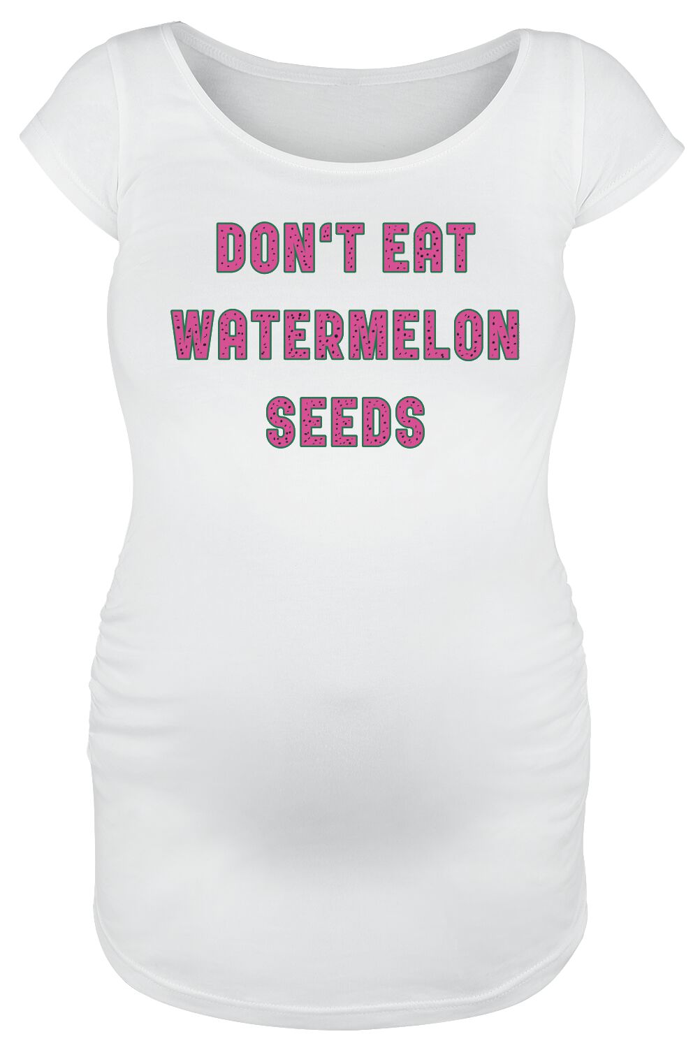 Umstandsmode Don`t Eat Watermelon Seeds T-Shirt weiß in XXL von Umstandsmode