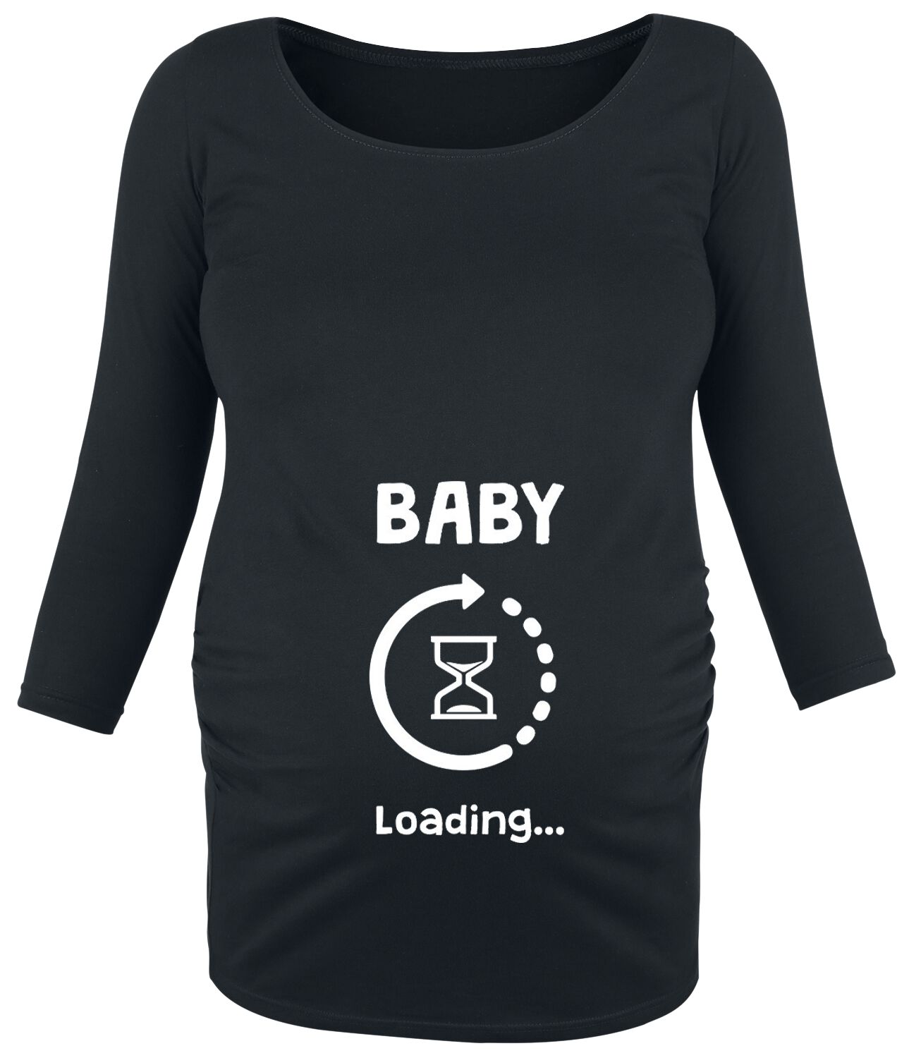 Umstandsmode Langarmshirt - Baby Loading - S bis 3XL - für Damen - Größe 3XL - schwarz von Umstandsmode