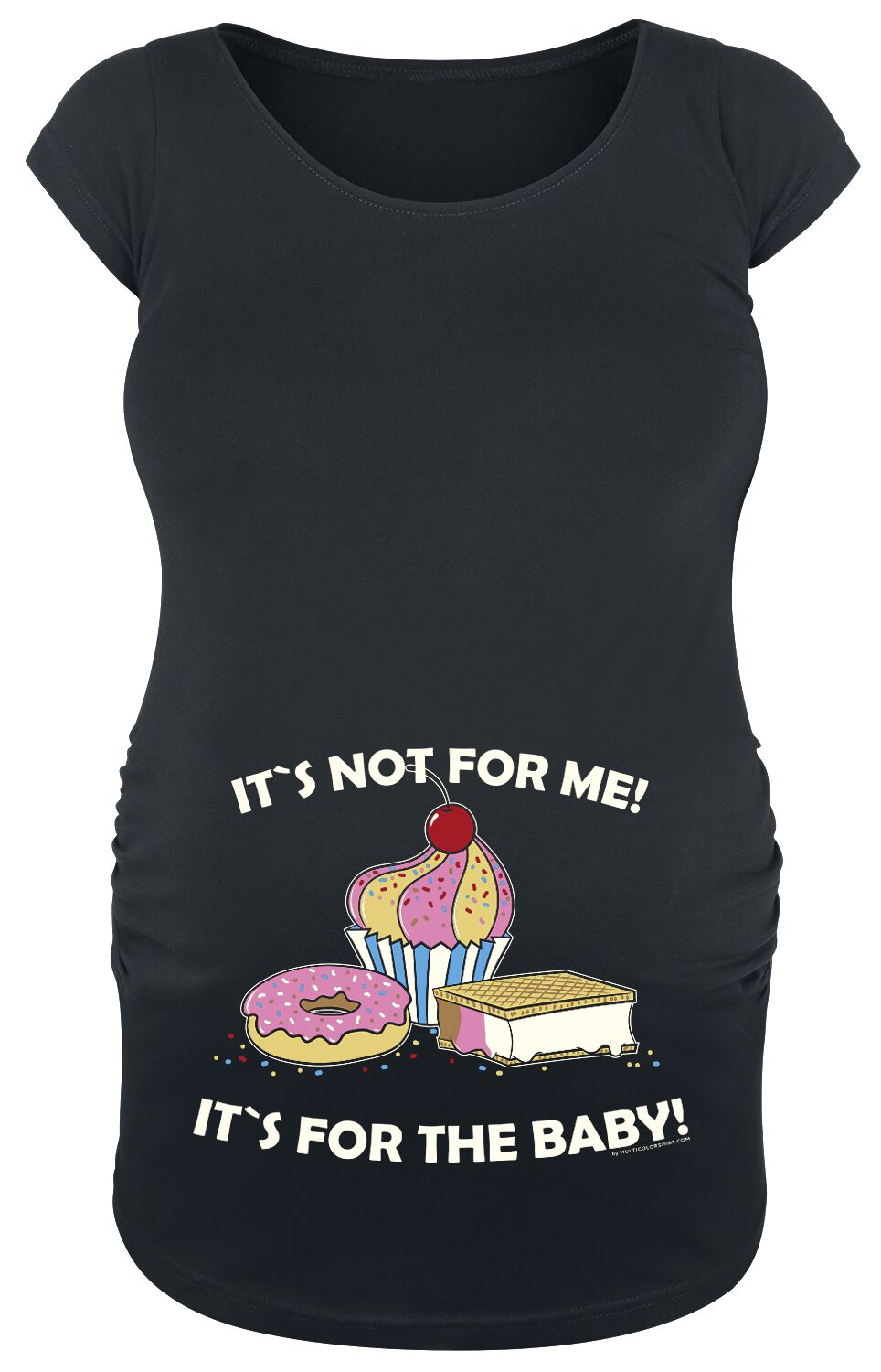 Umstandsmode T-Shirt - It`s Not For Me! It`s For The Baby! - S bis 3XL - für Damen - Größe 3XL - schwarz von Umstandsmode