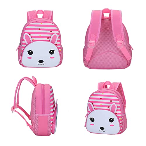 Umtiti Kleinkind Rucksack Niedlich Tier Cartoon Vorschulrucksack für 3-6 Jahre Mädchen Jungen Geschenk für Kinder,3D Rabbit von Umtiti