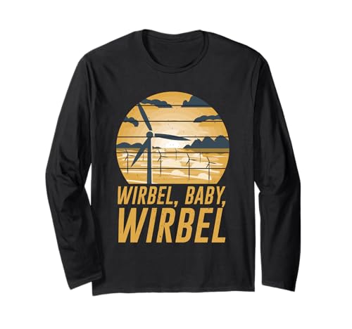 Windkraft WIRBEL BABY WIRBEL Lustig Umweltschutz Langarmshirt von Umweltschutz TShirt Windkraft Strom Grüne Energie