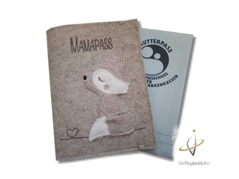 Handgemachte Filz Mutterpasshülle - Besticktes Design Für Stilvollen Schutz & Perfektes Schwangerschaftsaccessoire von UnVergleichlichesDE