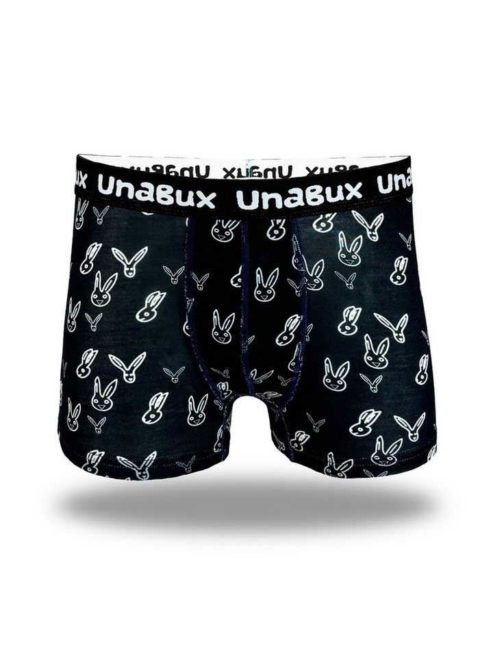 UnaBux Boxer BLACK WHITE RABBIT Boxer brief retro von UnaBux