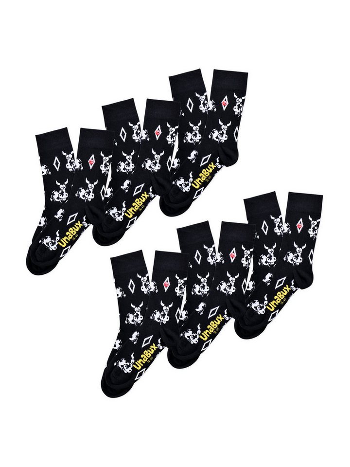 UnaBux Freizeitsocken GRUMBLE IN THE JUNGLE (6-Paar) socken strumpf strümpfe von UnaBux