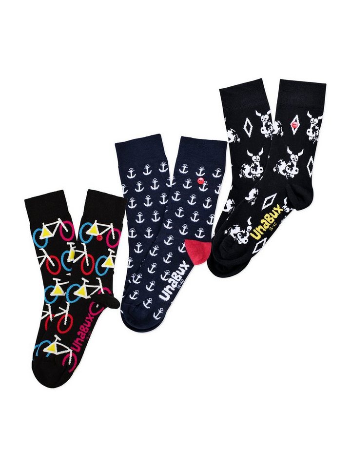 UnaBux Freizeitsocken Mix (3-Paar) von UnaBux