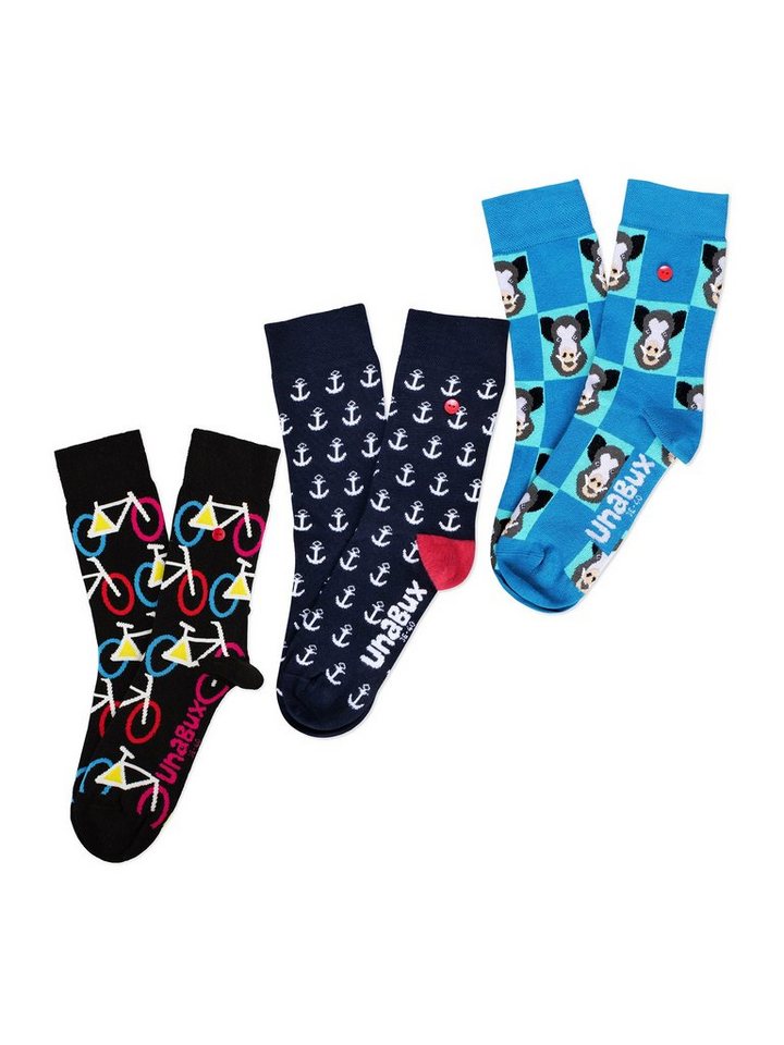 UnaBux Freizeitsocken Mix (3-Paar) von UnaBux