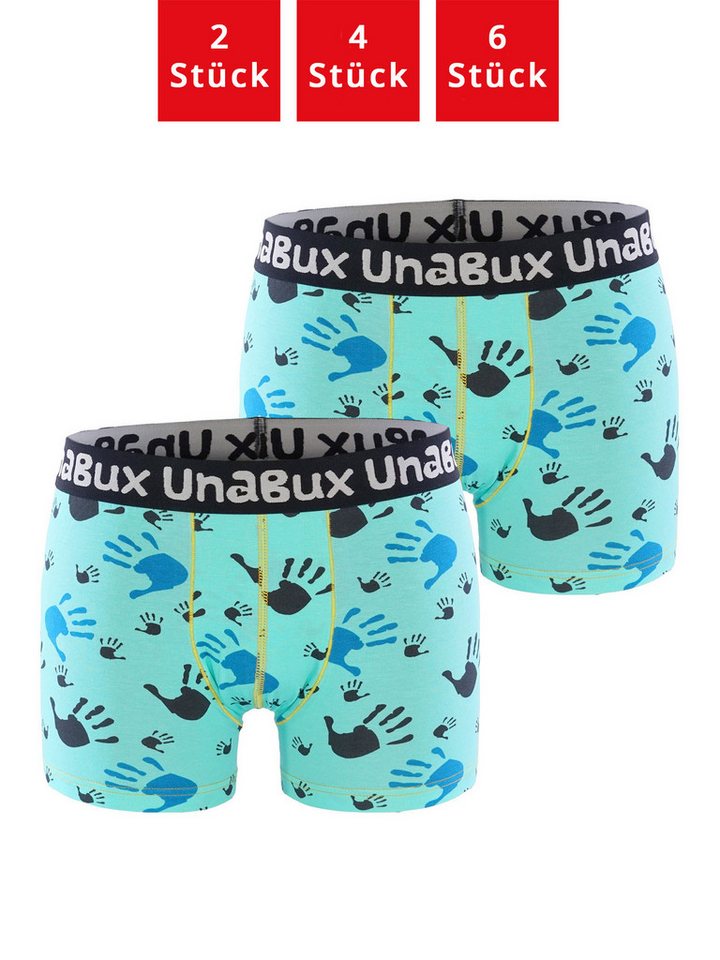 UnaBux Retro Boxer Premium Boxershorts Herren Retroshorts Unterhosen Trunks (2-St) (Packung, Set, Spar-Pack) Boxer Briefs Motiv von UnaBux
