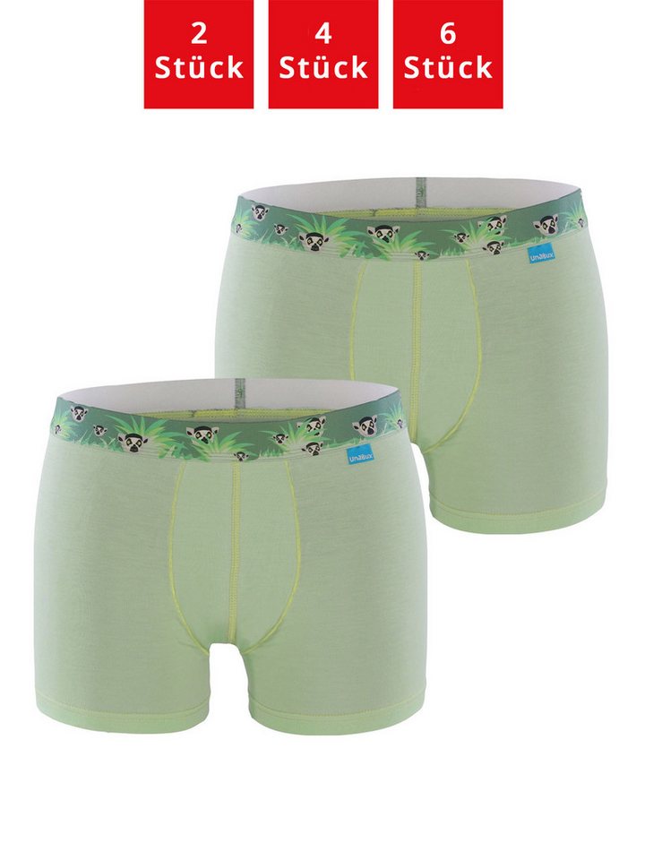 UnaBux Retro Boxer Premium Boxershorts Herren Retroshorts Unterhosen Trunks (2-St) (Packung, Set, Spar-Pack) Boxer Briefs Motiv von UnaBux