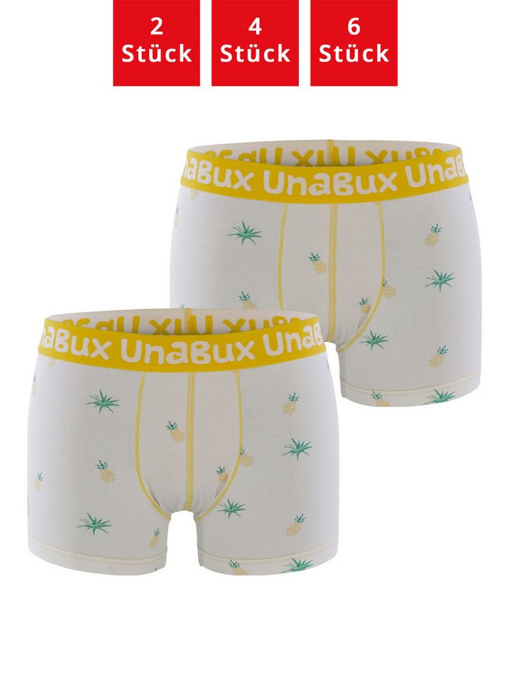 UnaBux Retro Boxer Premium Boxershorts Herren Retroshorts Unterhosen Trunks (2-St) (Packung, Set, Spar-Pack) Boxer Briefs Motiv von UnaBux