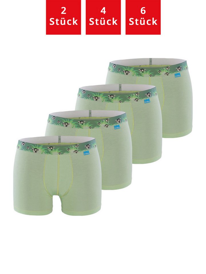 UnaBux Retro Boxer Premium Boxershorts Herren Retroshorts Unterhosen Trunks (4-St) (Packung, Set, Spar-Pack) Boxer Briefs Motiv von UnaBux