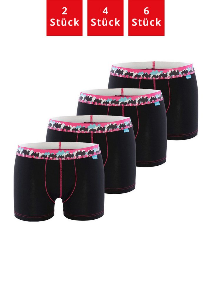 UnaBux Retro Boxer Premium Boxershorts Herren Retroshorts Unterhosen Trunks (4-St) (Packung, Set, Spar-Pack) Boxer Briefs Motiv von UnaBux