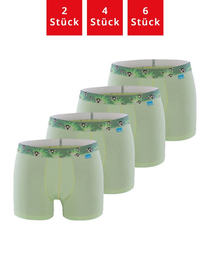 UnaBux Retro Boxer Premium Boxershorts Herren Retroshorts Unterhosen Trunks (6-St) (Packung, Set, Spar-Pack) Boxer Briefs Motiv von UnaBux