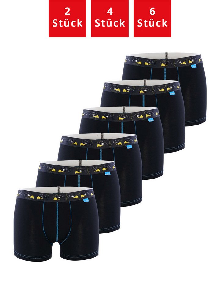 UnaBux Retro Boxer Premium Boxershorts Herren Retroshorts Unterhosen Trunks (6-St) (Packung, Set, Spar-Pack) Boxer Briefs Motiv von UnaBux