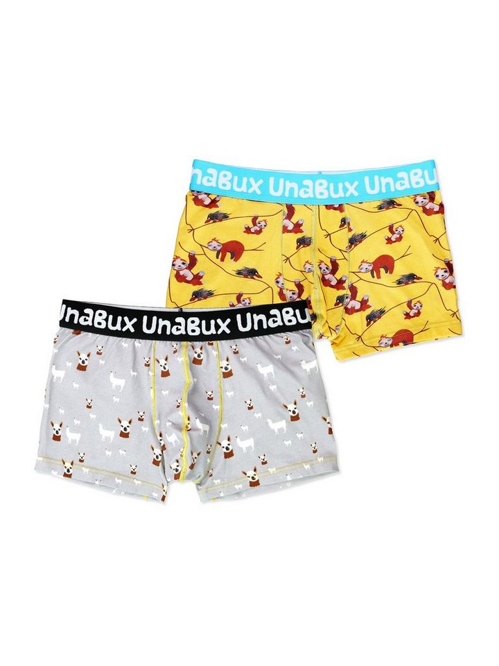 UnaBux Retro Boxer Briefs FAULTIER / FIVE FINGERS Herren Männer bunt Doppelpack (2-St) von UnaBux