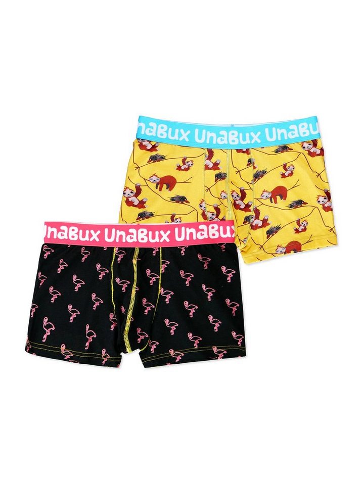 UnaBux Retro Boxer Briefs FAULTIER / FIVE FINGERS Herren Männer bunt Doppelpack (2-St) von UnaBux