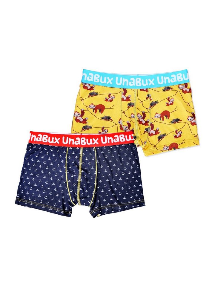 UnaBux Retro Boxer Briefs FAULTIER / FIVE FINGERS Herren Männer bunt Doppelpack (2-St) von UnaBux