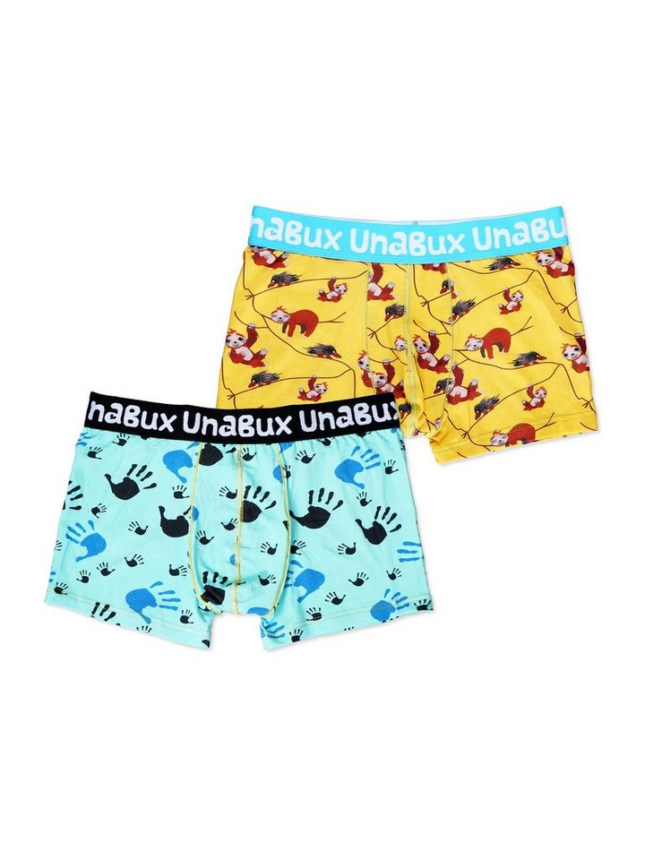 UnaBux Retro Boxer Briefs FAULTIER / FIVE FINGERS Herren Männer bunt Doppelpack (2-St) von UnaBux