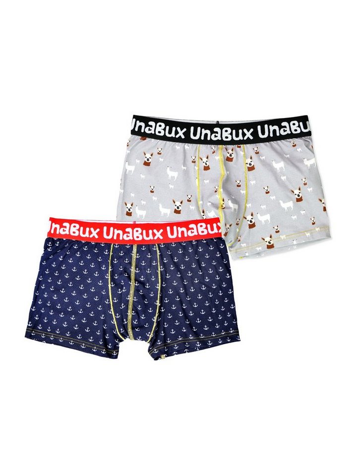 UnaBux Boxershorts Herren Männer Briefs GOOD OLD ANCHOR / FIVE FINGERS (2-St) von UnaBux