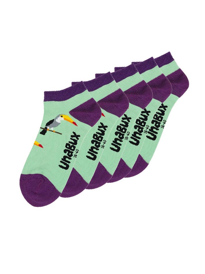 UnaBux Sneakersocken Prints (5-Paar) Sneaker-socken füsslinge füßlinge von UnaBux