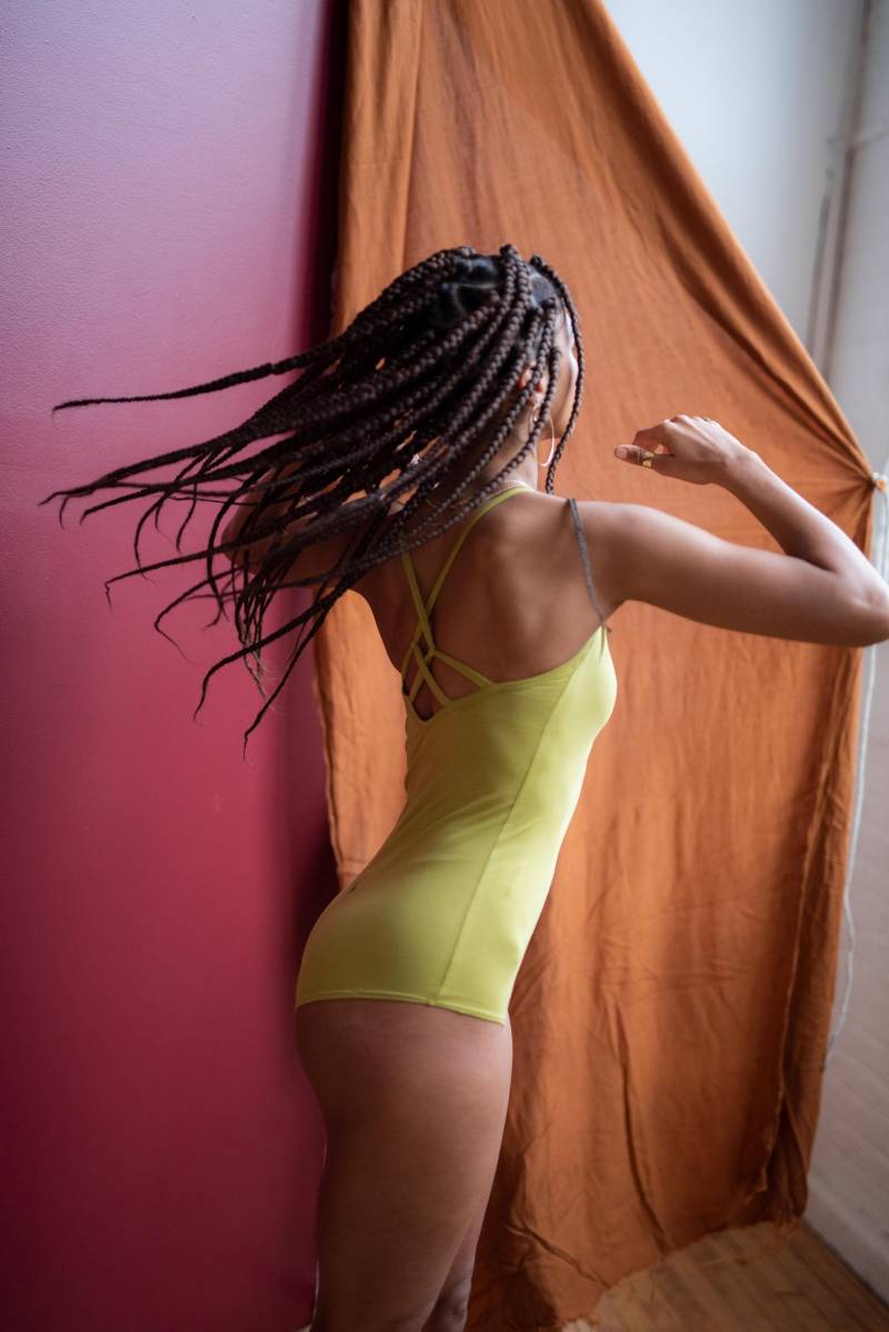 Bio Baumwolle Bodysuit - Ärmelloser Riemchen Body Trikot von UnaPlumaShop