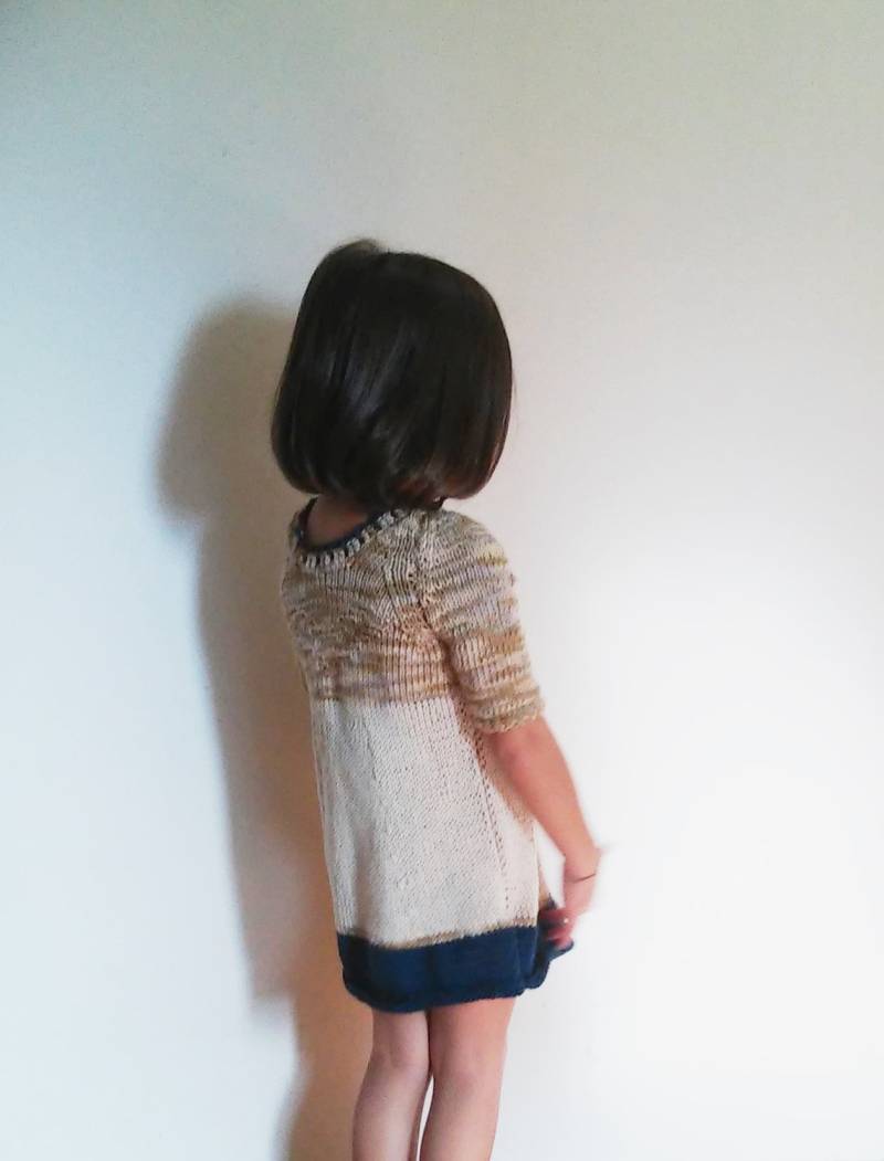 Kleidung Baby Mädchen/ Baumwollkleid/ Herbstkleid/ Handgestrickt/ Geschenkideen/ 3-4Jahre von UnaViolaSulBalcone