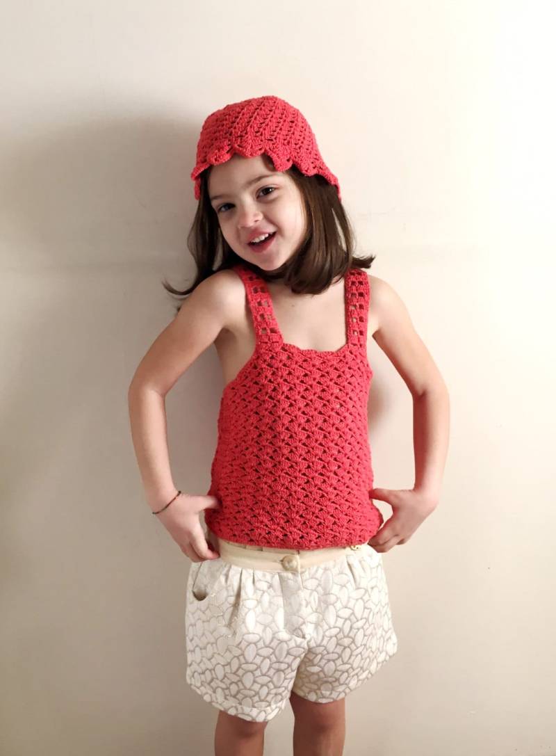 Passendes Set/ Top Und Mütze/ Baby Mädchen/ Kleidung Häkelset 4 Jahre Alt/ Geschenkidee von UnaViolaSulBalcone