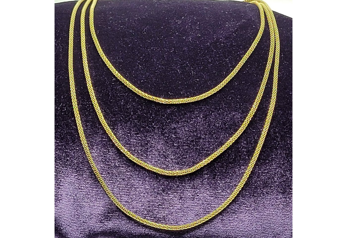 Unal Store Ketten-Set Kette-Damen (Vergoldete Edelstahl, 1-tlg), 14k Gold Plated von Unal Store