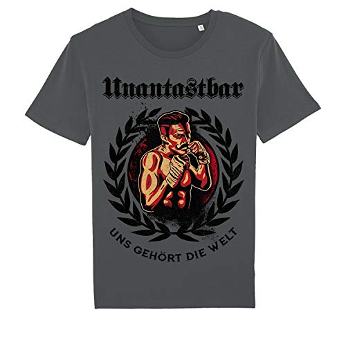 Unantastbar - Uns gehört die Welt - T-Shirt grau, Größe: S von Unantastbar