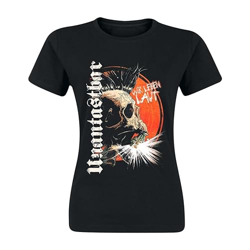 Unantastbar – Wir Leben laut - Girlie Shirt (DE/NL/SE/PL, Alphanumerisch, XL, Regular, Regular, Schwarz) von Unantastbar