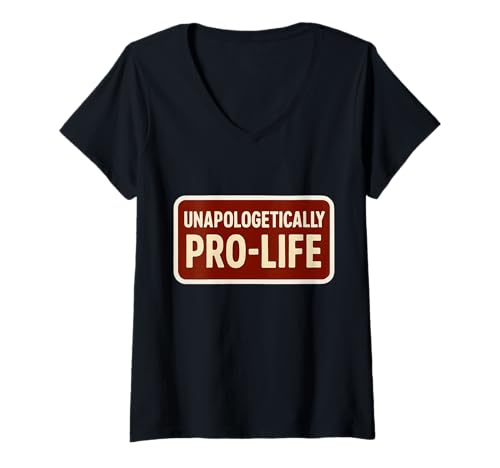 Damen Unentschuldigter Pro-Life-Unterstützer gegen Abtreibung T-Shirt mit V-Ausschnitt Damen Unentschuldigter Pro-Life-Unterstützer gegen Abtreibung T-Shirt mit V-Ausschnitt von Unapologetically Pro-Life Anti-Abortion Products