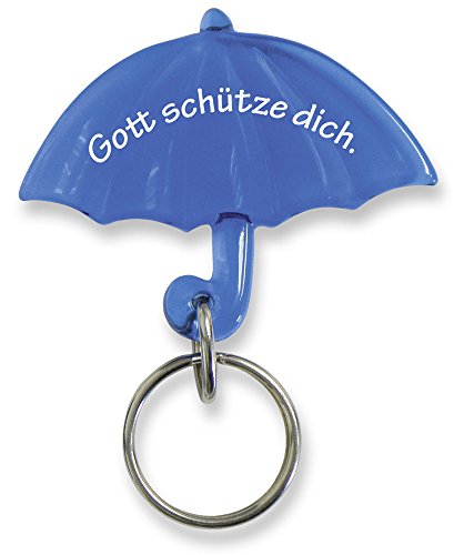 Unbekannt - Christliche Geschenkideen Schlüsselanhänger BLAU Schirm, Gott schütze dich, Acryl, 4,5 cm Unbekannt - Christliche Geschenkideen Schlüsselanhänger BLAU Schirm, Gott schütze dich, Acryl, 4,5 cm von Unbekannt - Christliche Geschenkideen