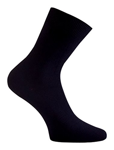 10 Paar Business-Socken für Herren 100% Baumwolle Spitze handgekettelt, Farbe:Schwarz;Größe:39-42 von Dameris