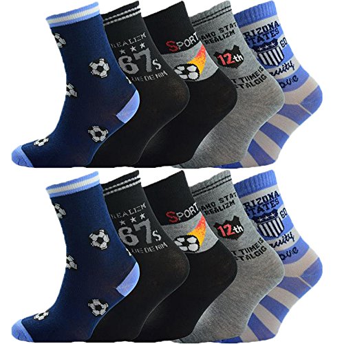 Unbekannt 10 Stück Jungen Socken Größe 24-39 (31-33) von Unbekannt