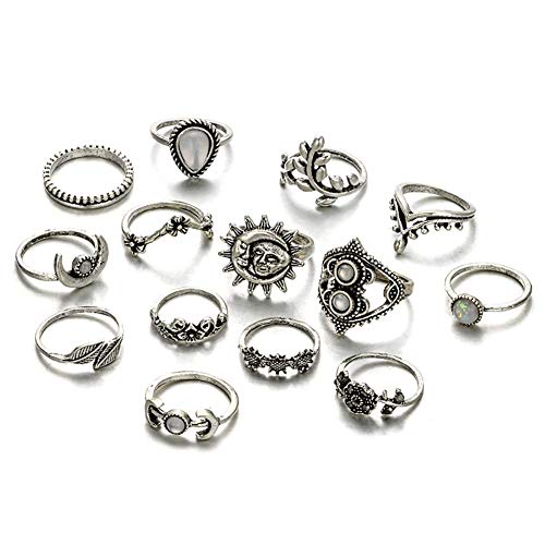 14 Stück Retro Ring übertriebenes Modell Schmuck Verkleidung Zubehör Party Geburtstag Valentinstag Geburtstagsgeschenk elegant und beliebt von Unbekannt