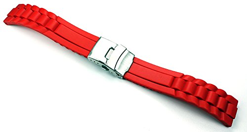 Sulla 20mm Silikon Uhrenarmband Diver Taucherband Wellen AD von Unbekannt