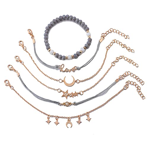 3 Stück / Set Boho Frauen Hohl Herz Liebe Perlen mehrschichtig Seil Armband Schmuck kostengünstig und langlebig von Unbekannt