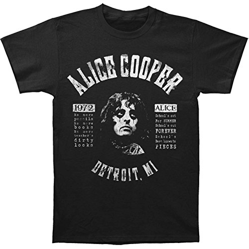 Alice Cooper Herren Schule Lyrics T-Shirt, X-Large, Black von Unbekannt