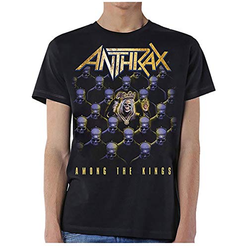 Anthrax T Shirt Among The Kings Band Logo Nue offiziell Herren Schwarz L von Rock Off officially licensed products