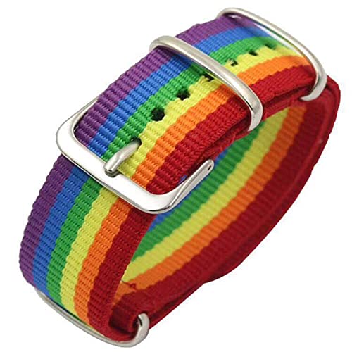 Générique Gewebtes Armband aus Leder, Regenbogen, modisch, für Lesbische Gays, verstellbar, LGBT Stolz Freundschaft Schmuck Geschenke von Unbekannt