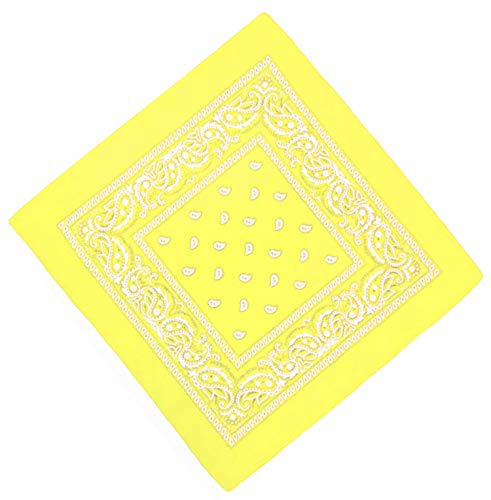 Unbekannt Bandana Kopftuch Halstuch Nickituch Biker Tuch Motorad Tuch verschied. Farben Paisley Muster, Gelb, ... von DHOBIA