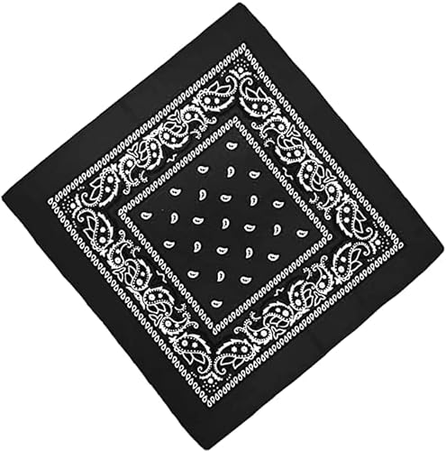 Unbekannt Bandana Kopftuch Halstuch Nickituch Biker Tuch Motorad Tuch verschied. Farben Paisley Muster, Schwarz, ... von Unbekannt