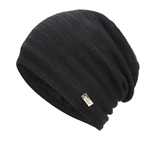 Beanie Mütze Für Herren Und Damen Warme Plüsch Herbst Wintermütze Klassische Weiche Beanie Winter Leichte Übergangsmütze Chemo Kopfbedeckung Atmungsaktiv Nachtmütze Schlafmütze von Unbekannt