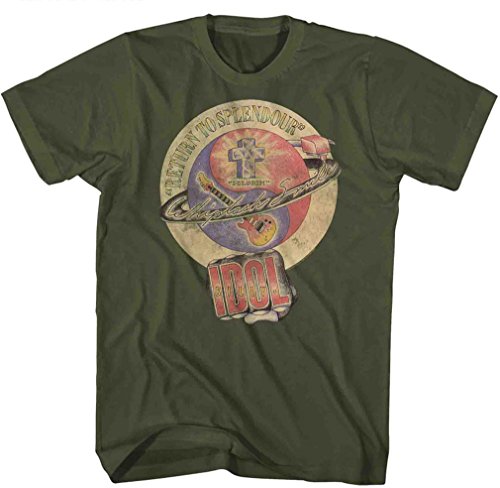 Billy Idol - - Herren Whiplash Smile T-Shirt, Small, Military Green von Unbekannt