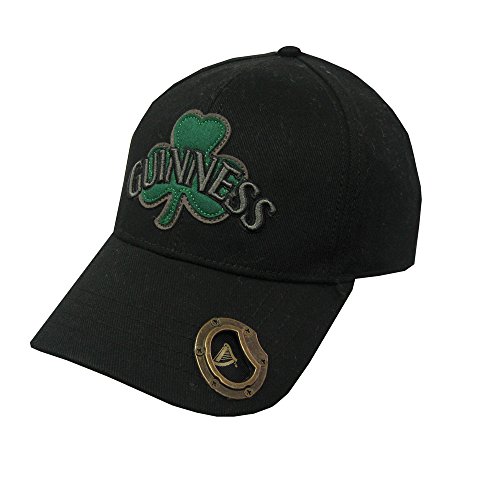 Black Guinness Baseball Cap With Bottle Opener And Green Shamrock Design von Unbekannt