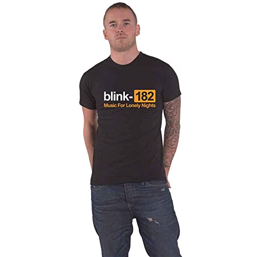 Blink-182 T Shirt Lonely Nights Band Logo Nue offiziell Herren Schwarz XXL von Rock Off officially licensed products