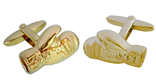 Boxen Boxhandschuhe Manschettenknöpfe vergoldet glänzend made in Germany + Geschenkbox von Unbekannt