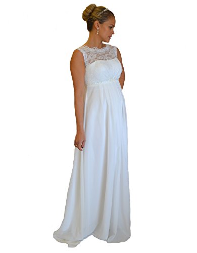 Brautkleid Traum Hochzeitskleid A-Linie Umstandskleid Weiß Ivory Größe 34 bis 52 (46, Ivory) von Unbekannt