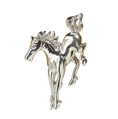 Brosche Schmuck Pferd aus Stahl Farbe Silber., 5,5 x 3 cm, Edelstahl von Unbekannt